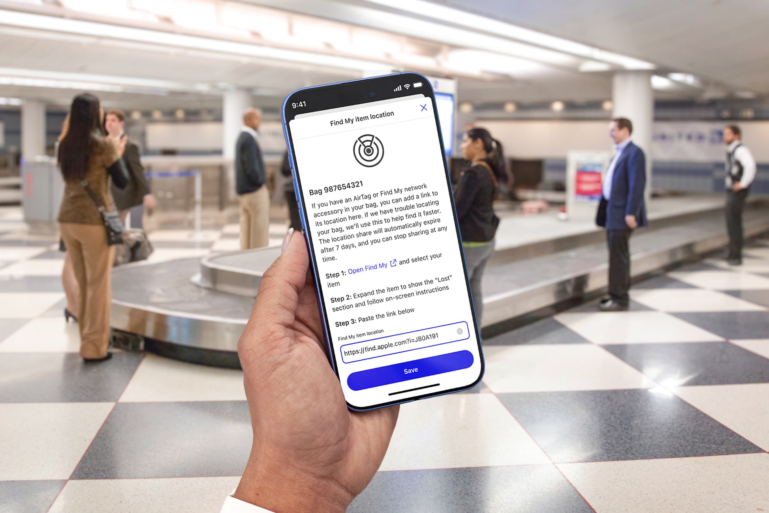 United Airlines integra localização do Air Tag em seu app para recuperação rápida de bagagens